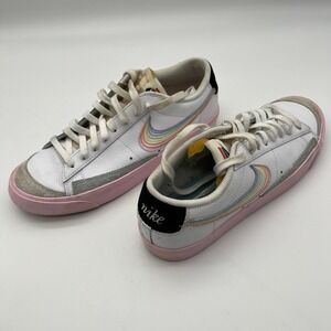 Nike Blazer Low 77 Be True White‎ Rainbow Pink DD6840-100 Womens Sneakers